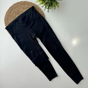 Gap gFast Black Cross Train Shine Print Leggings Size XS‎